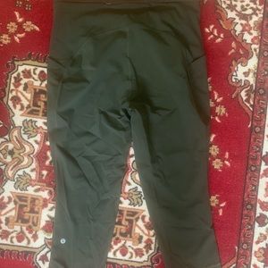 Lulu lemon cropped olive leggings